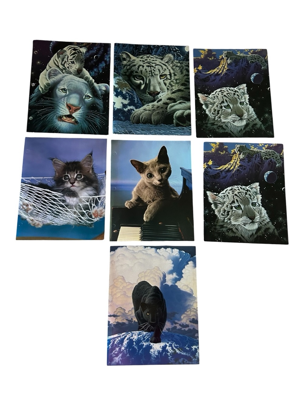 7 Vintage Mead 2 Pocket Folders 3 1999 & 2 1998 Schimmel’s 2 2003 Purrs & Grrrs.